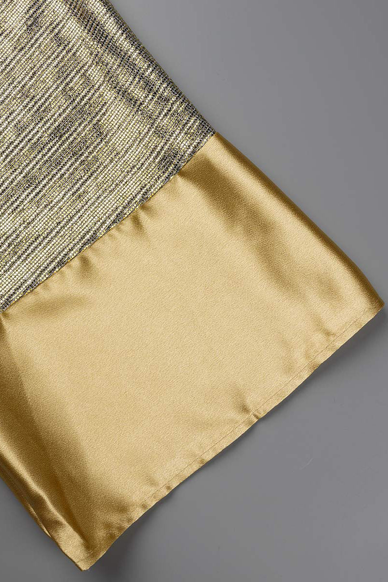 Casual Patchwork Sequins V Neck Waist Skirt Dresses(3 Colors) - Panekey