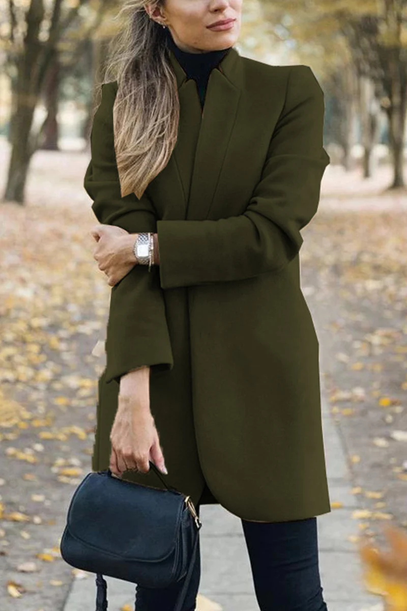 Casual Long Sleeve Regular Sleeve Solid Coats(6 Colors) - Panekey