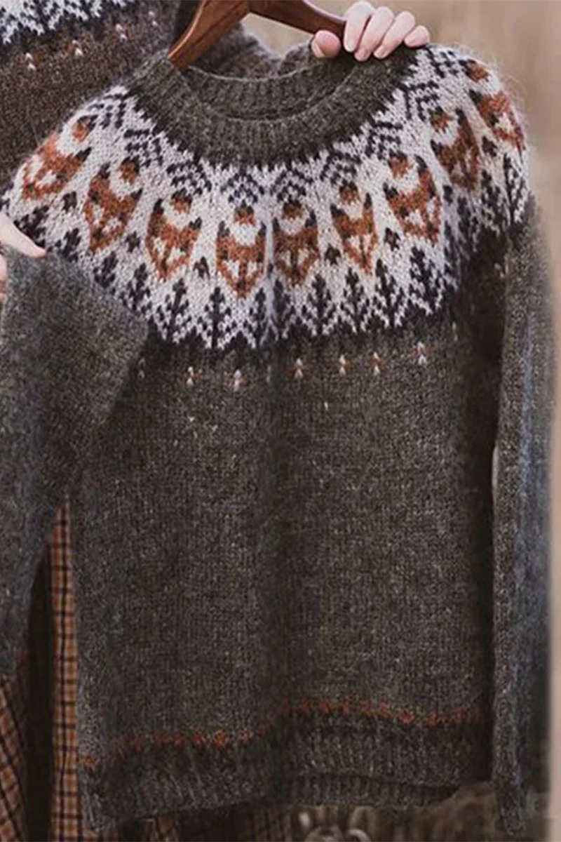 Casual Daily Geometric Stripe Contrast O Neck Sweaters(9 Colors) - Panekey