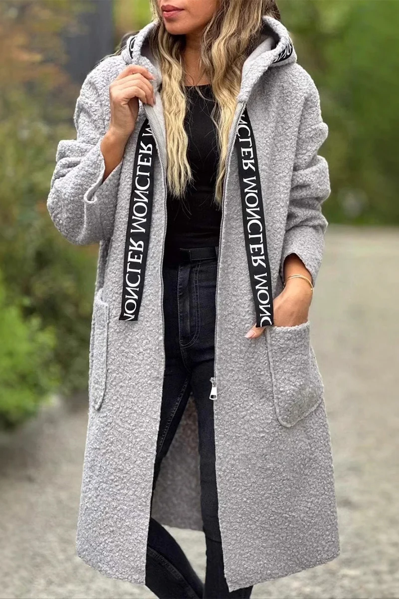 Casual Pocket Patchwork Zipper Hooded Outerwear(6 Colors) - Panekey