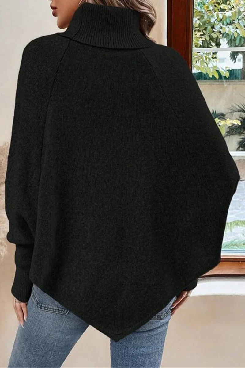 Casual Buttons Weave Turtleneck Sweaters(3 Colors) - Panekey