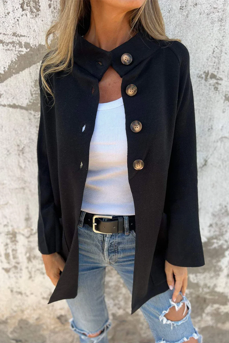 Casual Pocket Buttons Turndown Collar Outerwear(3 Colors) - Panekey