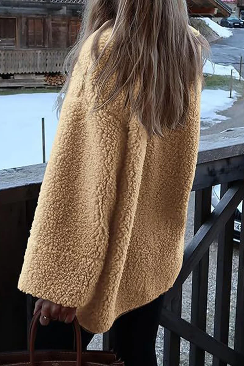 Casual Pocket Contrast O Neck Outerwear(6 Colors) - Panekey