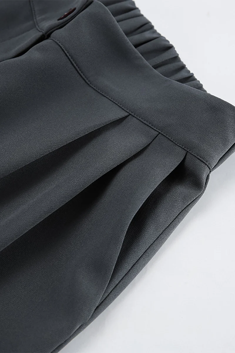 Casual Daily Buckle Ruched V Neck Sleeveless Two Pieces - Panekey