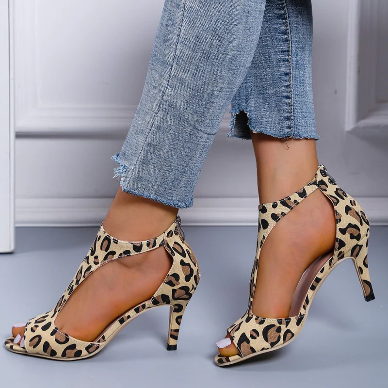 Casual Hollowed Out Patchwork Fish Mouth Out Door Shoes (Heel Height 2.75in) - Panekey