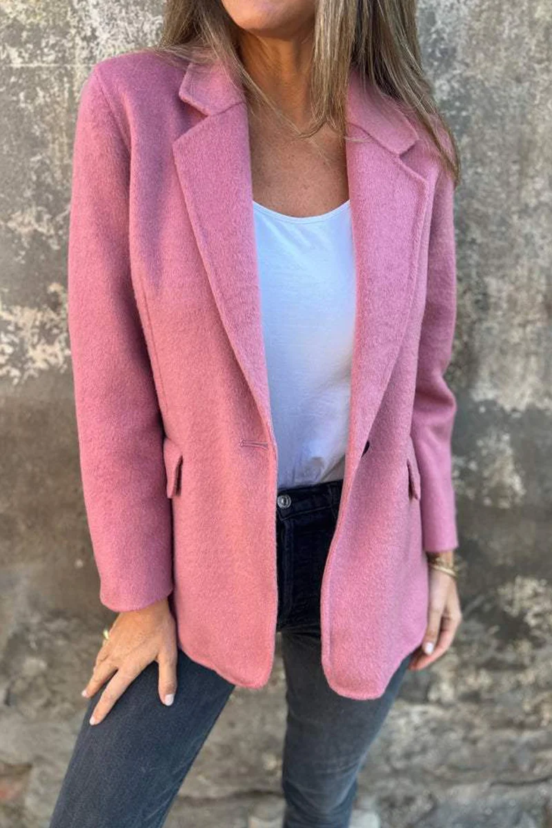 Casual Daily Buttons Gross Turn-back Collar Outerwear(6 Colors) - Panekey