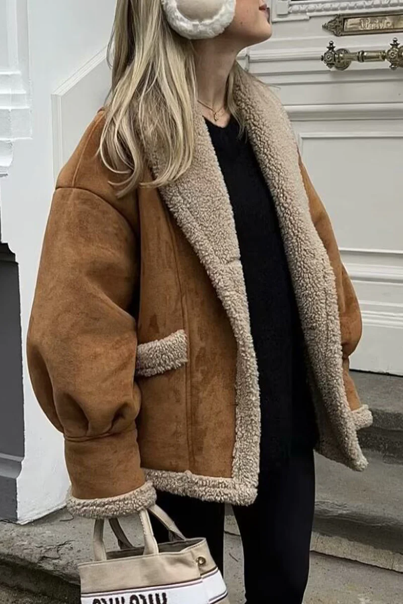 Casual Daily Pocket Buttons Turndown Collar Outerwear - Panekey