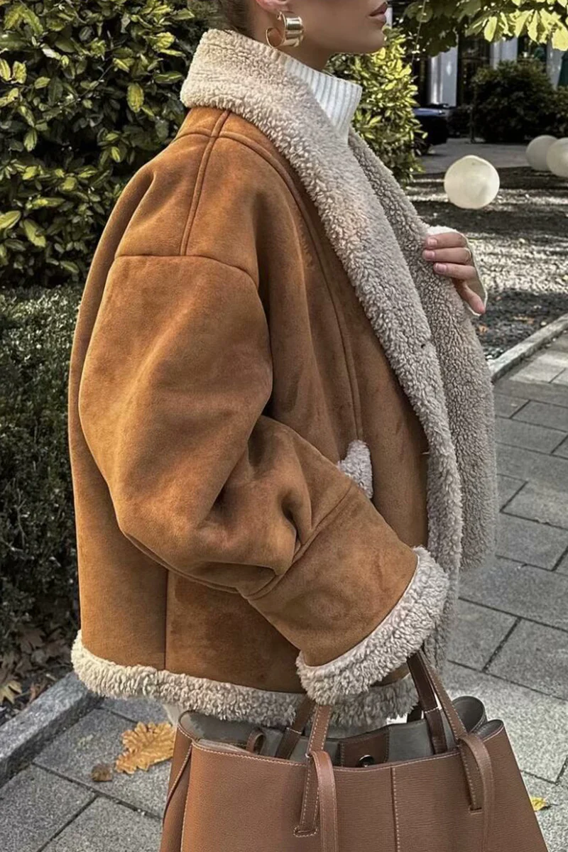 Casual Daily Pocket Buttons Turndown Collar Outerwear - Panekey