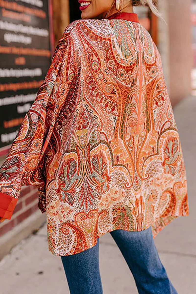 Casual College Floral Buttons V Neck Tops - Panekey