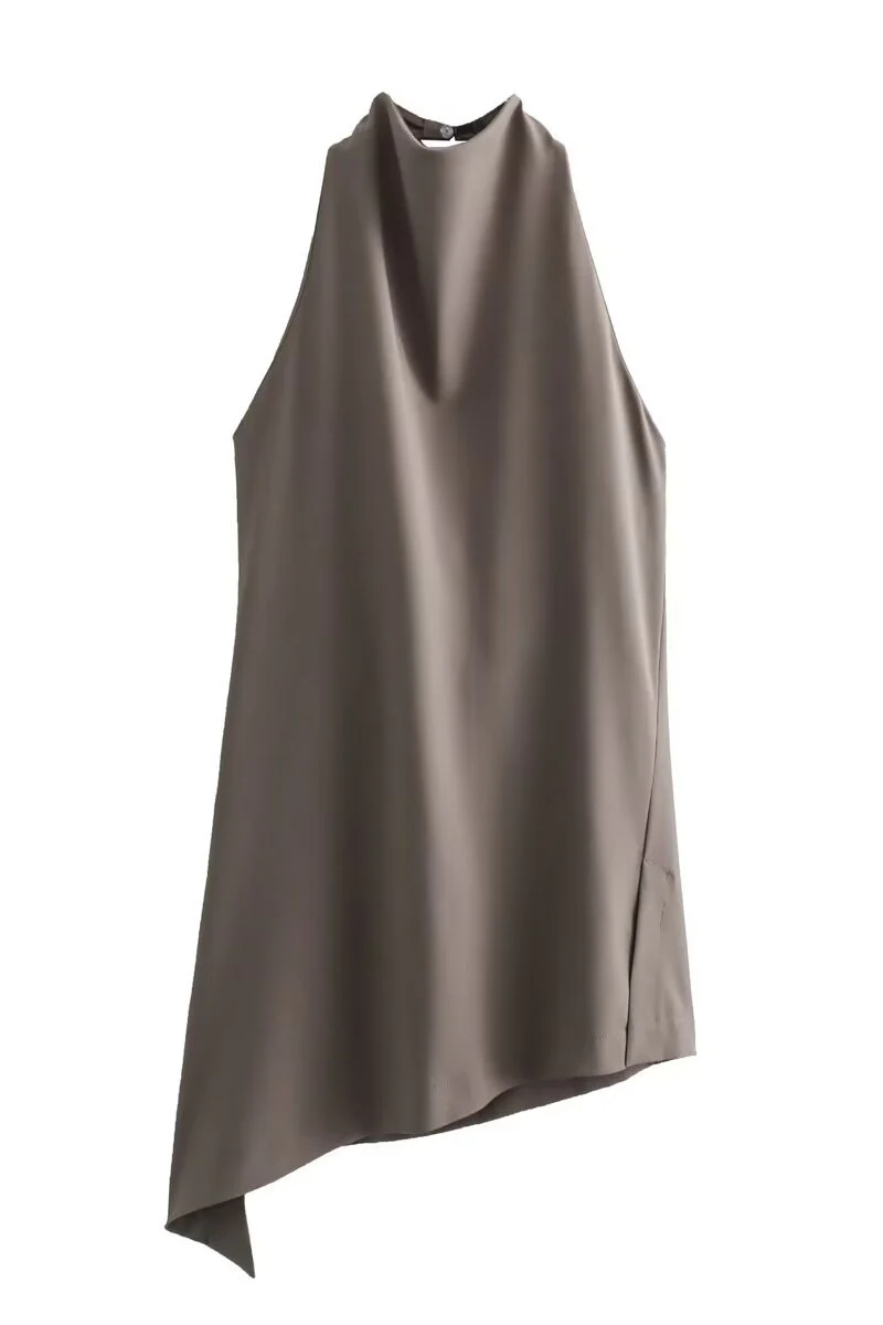 Casual Backless Irregular Halter Sleeveless Two Pieces - Panekey