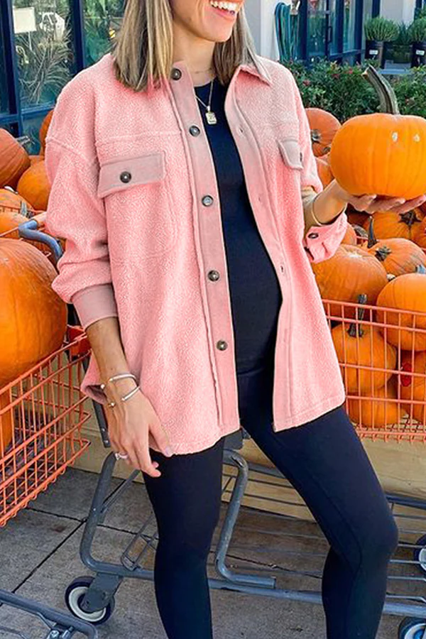 Casual Animal Print Buckle Basic Turndown Collar Outerwear - Panekey