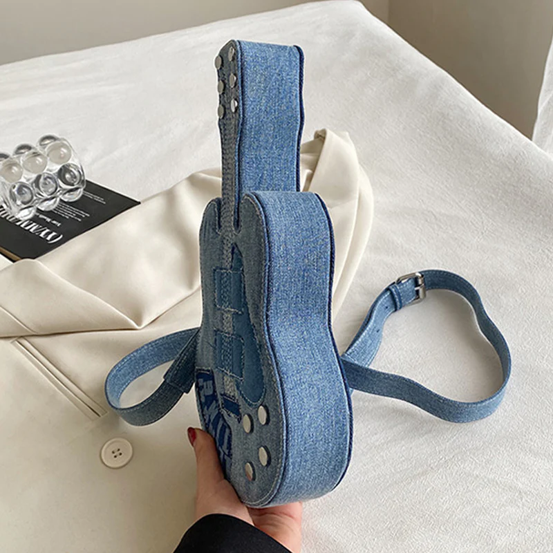 Casual Patchwork Zipper Violin Messenger Bag - Panekey