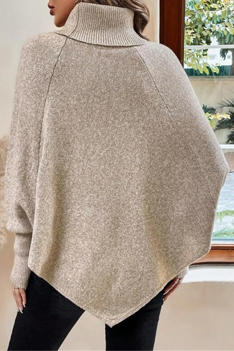 Casual Buttons Weave Turtleneck Sweaters(3 Colors) - Panekey