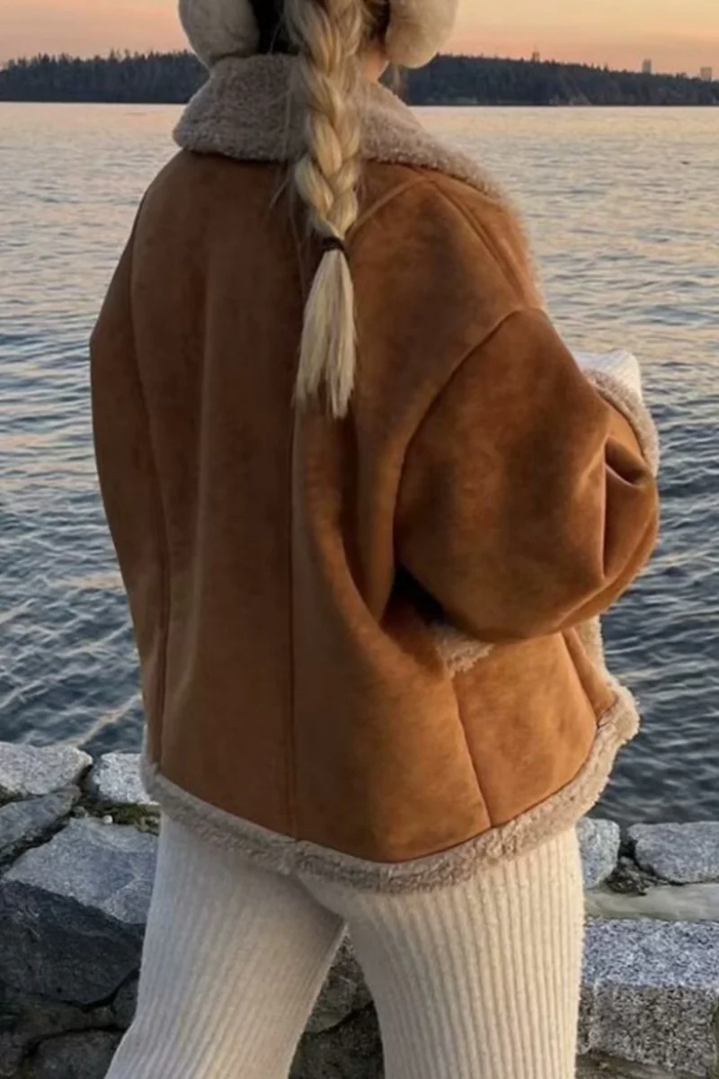 Casual Daily Pocket Buttons Turndown Collar Outerwear - Panekey