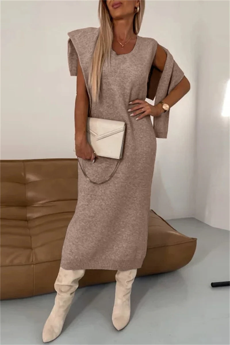 Casual Basic Turtleneck Long Sleeve Two Pieces(6 Colors) - Panekey