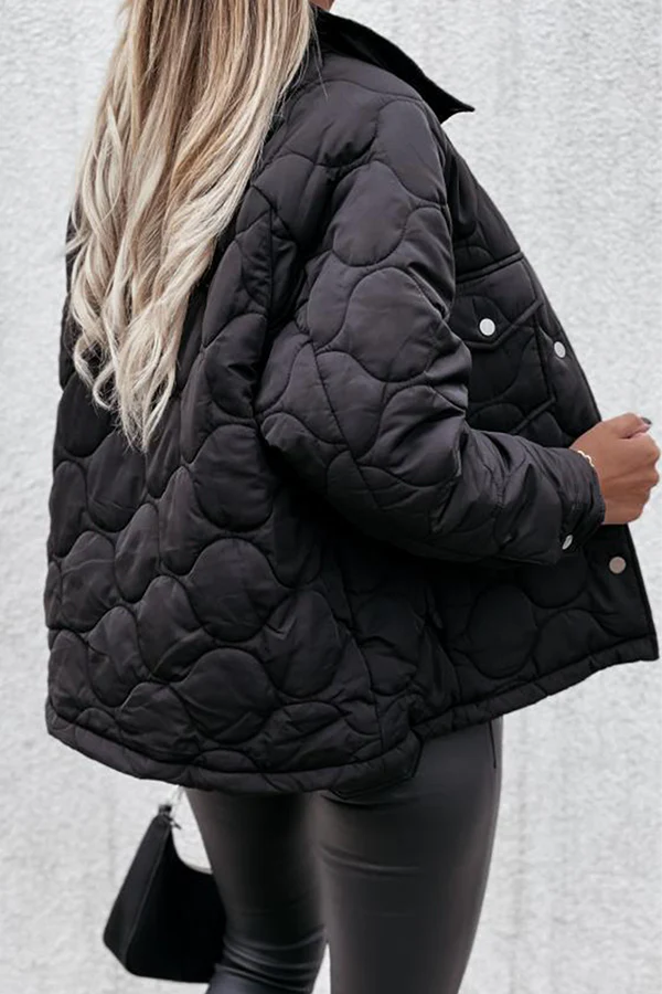 Casual Patchwork Pocket Buckle Turndown Collar Outerwear(3 Colors) - Panekey