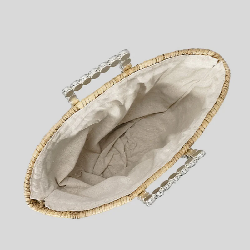 Casual Daily Patchwork Rhinestone Weave Bags - Panekey