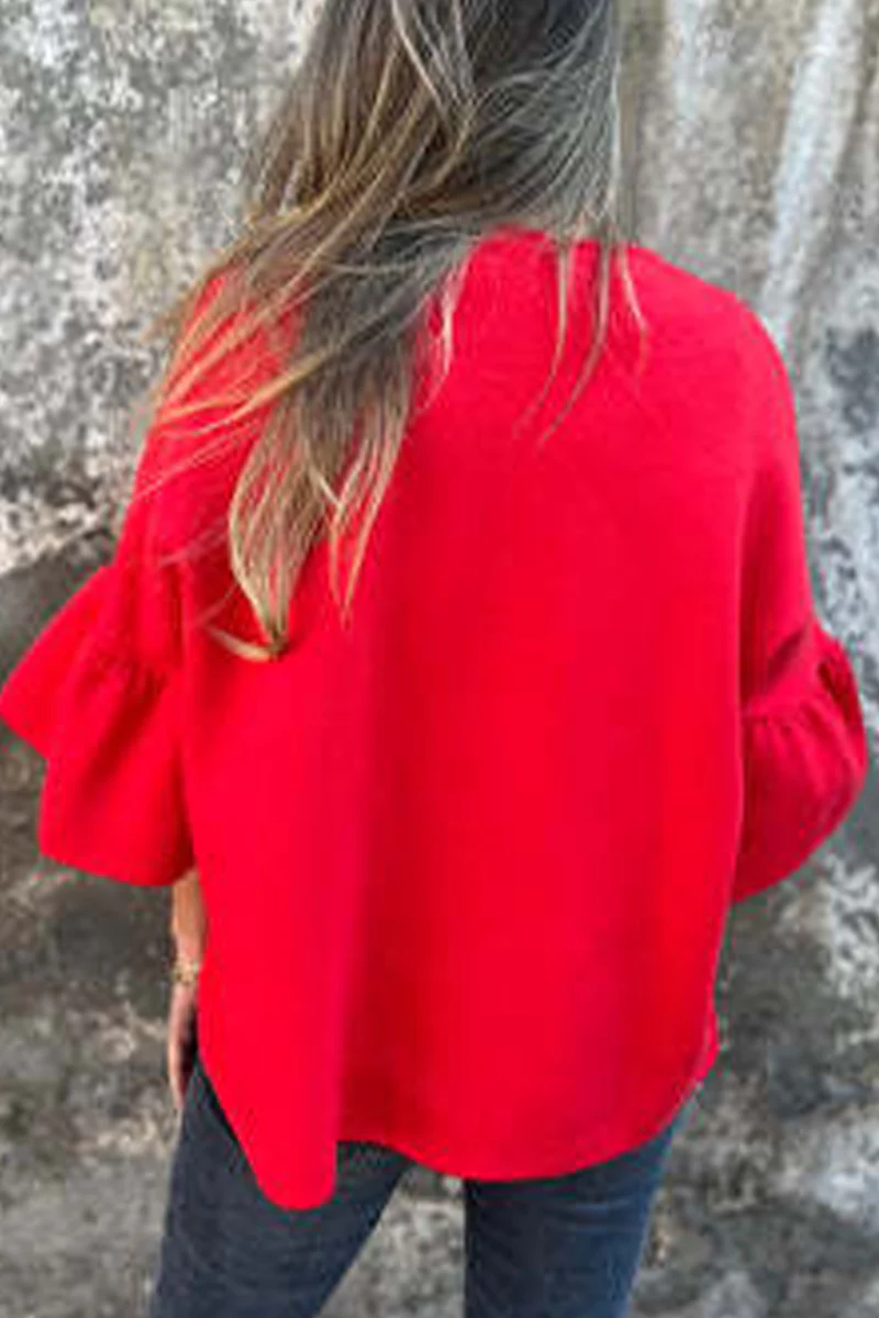 Casual Daily Solid Color Ruffle Outerwear(3 Colors) - Panekey