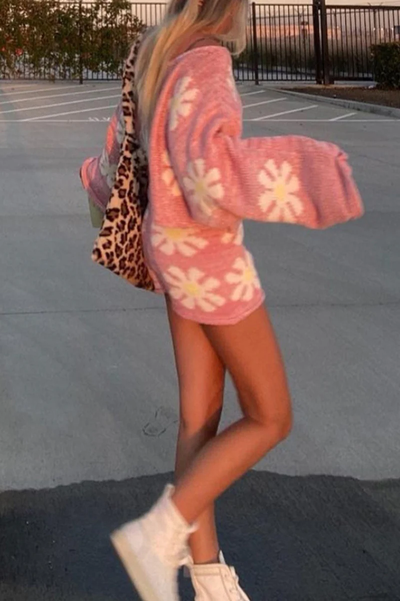 Casual Color Block Embroidered O Neck Long Sleeve Two Pieces - Panekey