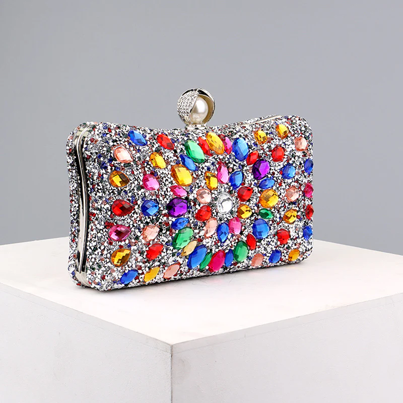 Casual Patchwork Chains Rhinestone Bags - Panekey
