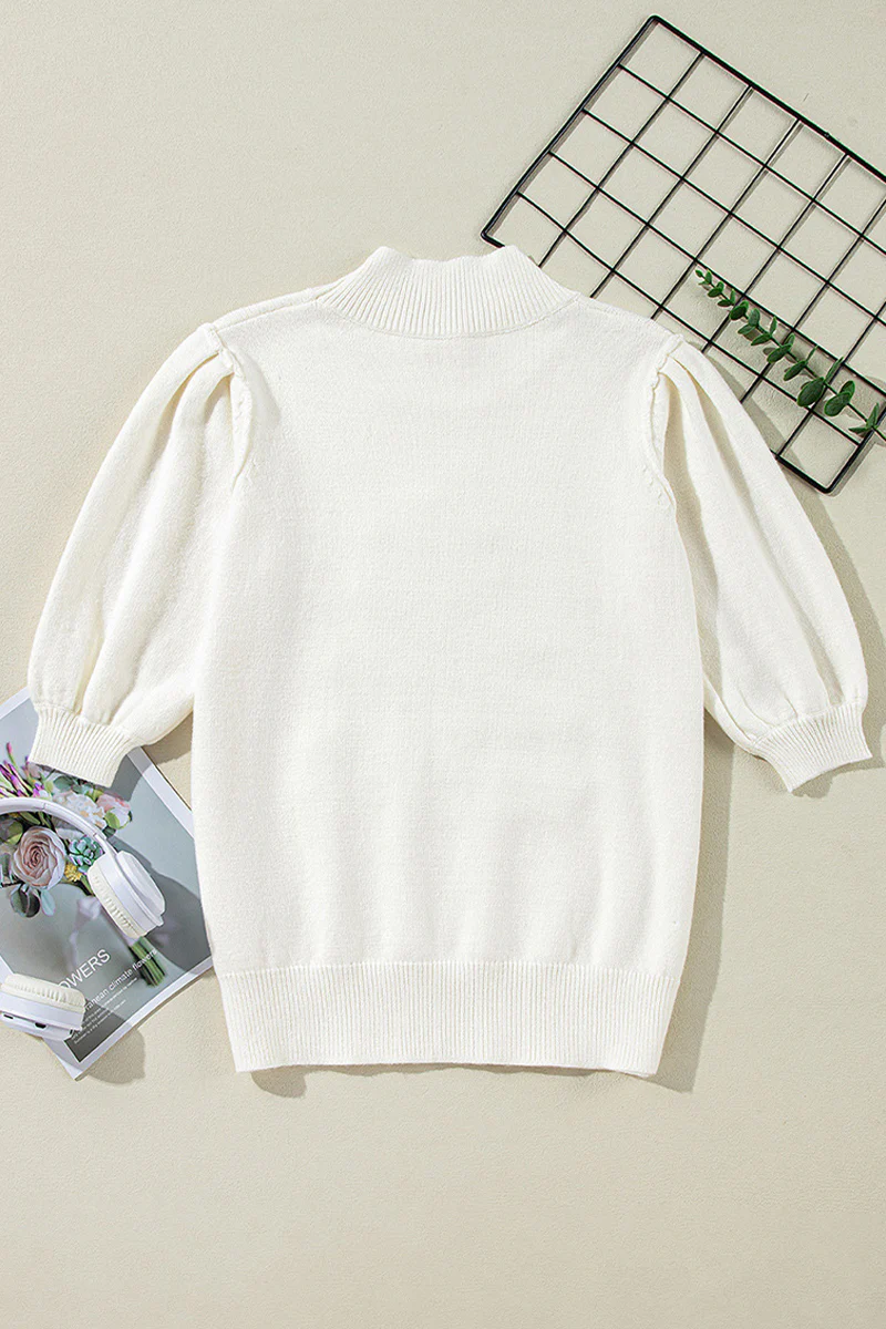 Casual Christmas Tree Sequins Patchwork Half A Turtleneck Sweaters - Panekey