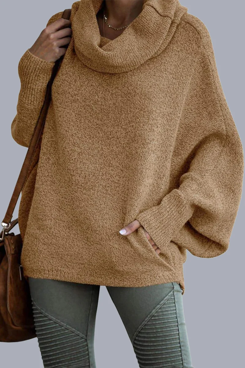 Casual Daily Pocket Scarf Collar Sweaters(6 Colors) - Panekey