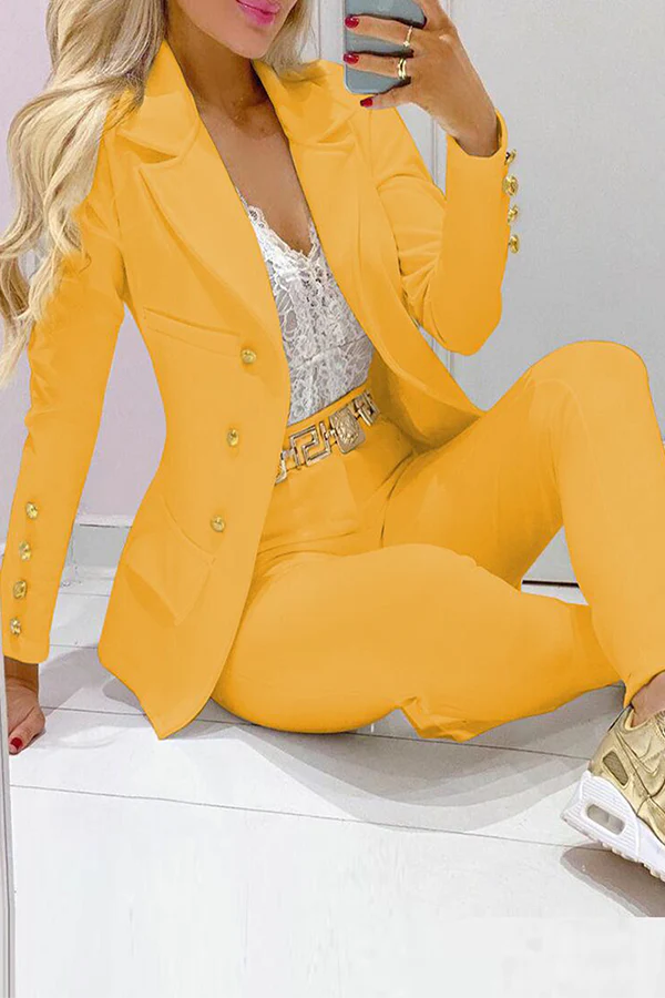 British Style Solid Patchwork Buckle Turn-back Collar Long Sleeve Two Pieces (Without Belt)(5 Colors) - Panekey