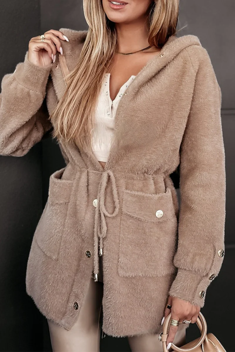 Casual Daily Pocket Metal Accessories Trim Zipper Hooded Outerwear(4 Colors) - Panekey