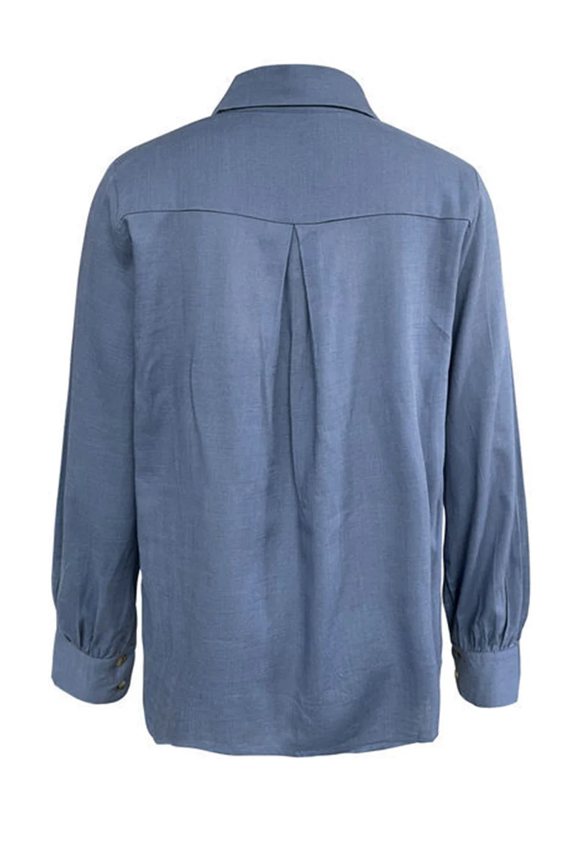 Casual Hollow Out Turndown Collar Blouses(4 Colors) - Panekey