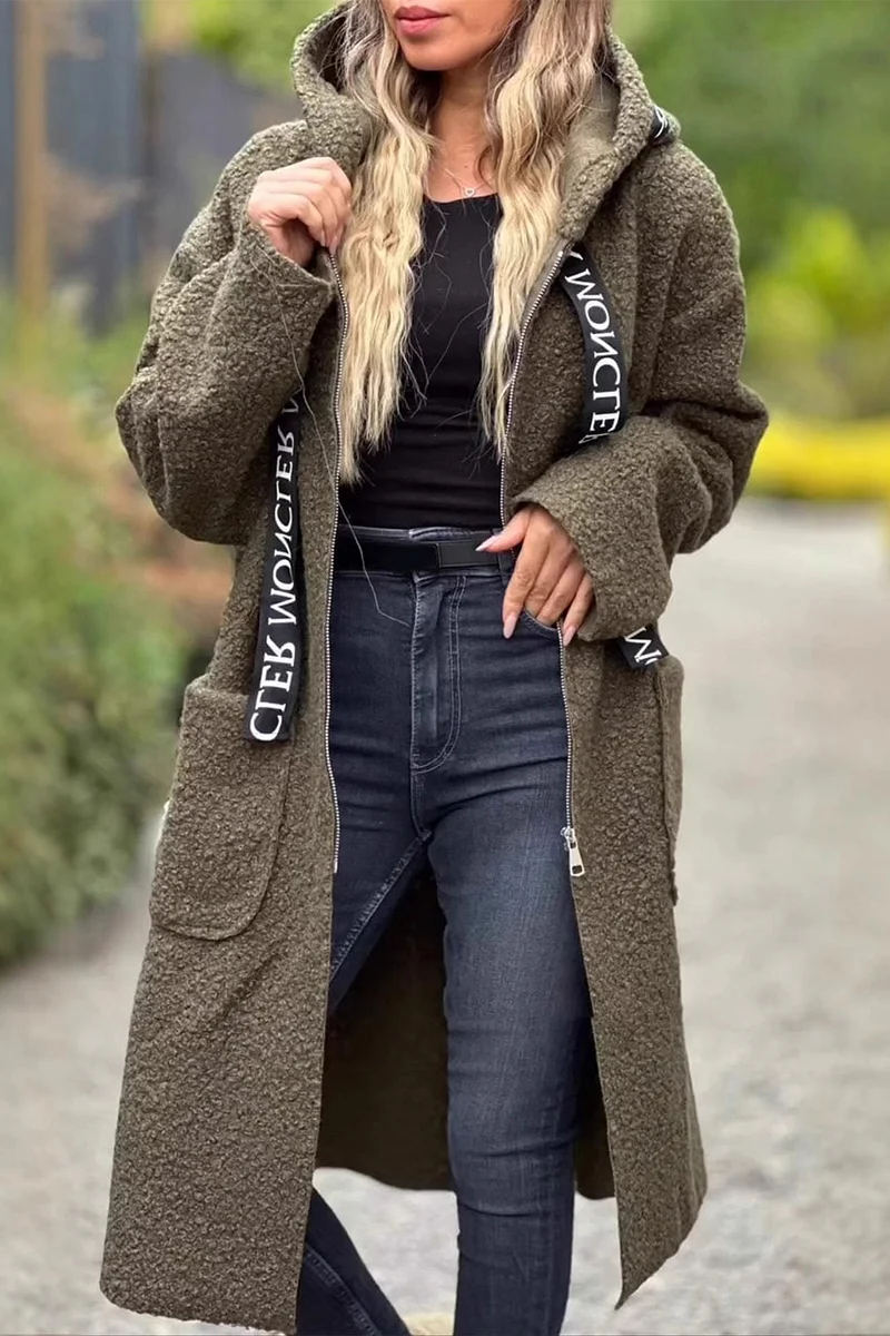 Casual Pocket Patchwork Zipper Hooded Outerwear(6 Colors) - Panekey