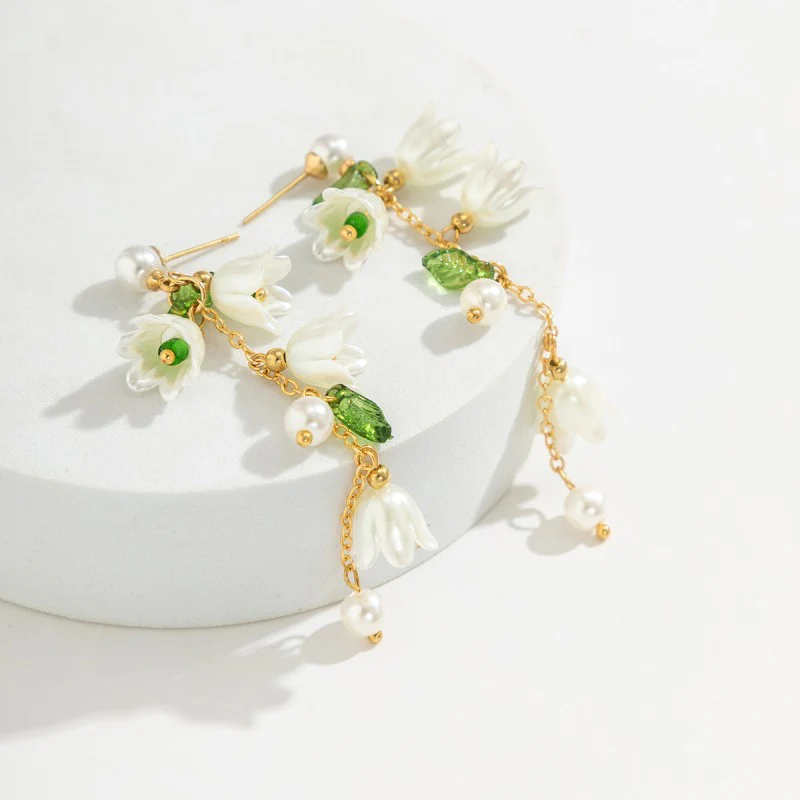 Casual Patchwork Pearl Earrings - Panekey