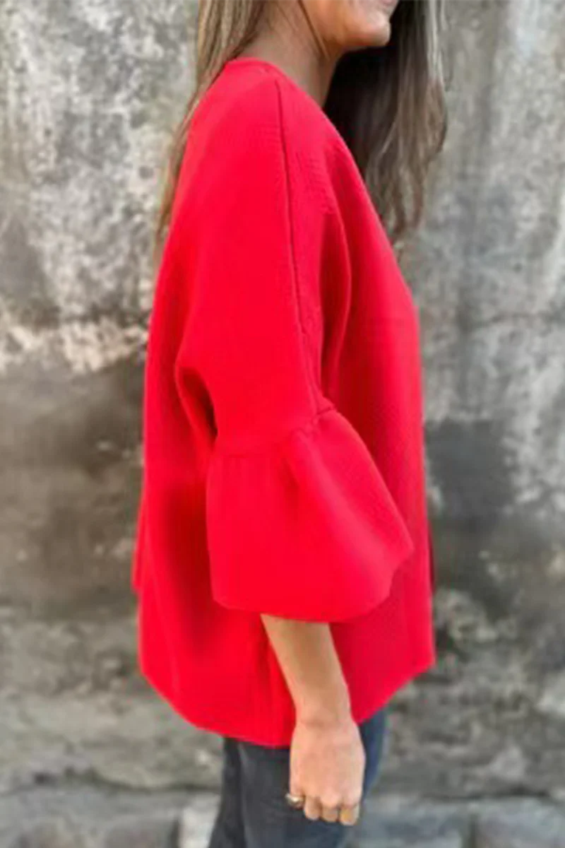 Casual Daily Solid Color Ruffle Outerwear(3 Colors) - Panekey