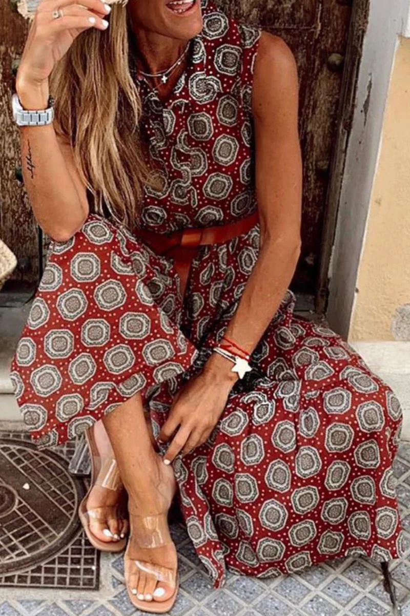 Casual Dot Buckle Basic Mandarin Collar A Line Dresses(3 Colors) - Panekey