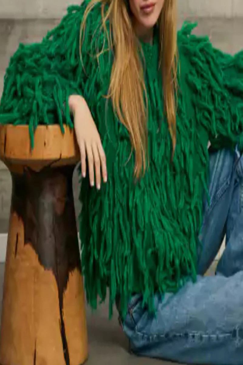 British Style Elegant Solid Tassel O Neck Sweaters(5 Colors) - Panekey