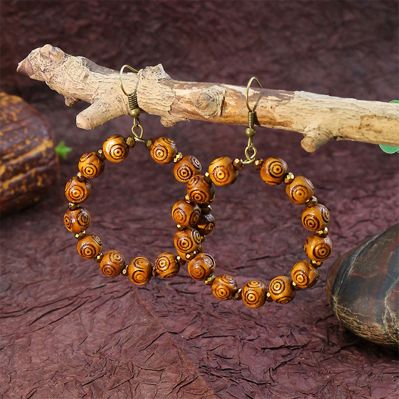 Bohemian Vintage Geometric Patchwork Earrings - Panekey