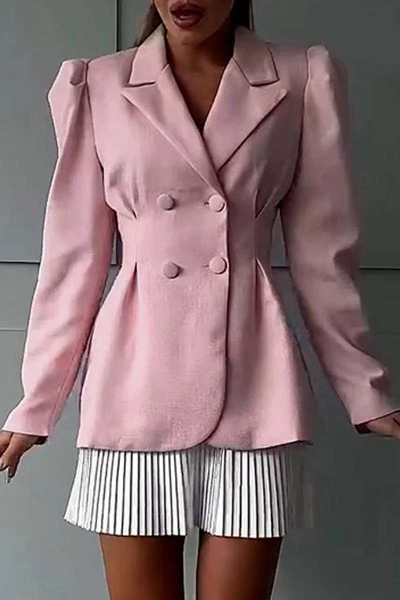 Casual Buttons Turn-back Collar Long Sleeve Two Pieces(3 Colors) - Panekey