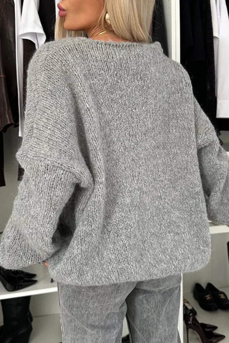 Casual Daily Weave V Neck Outerwear(4 Colors) - Panekey