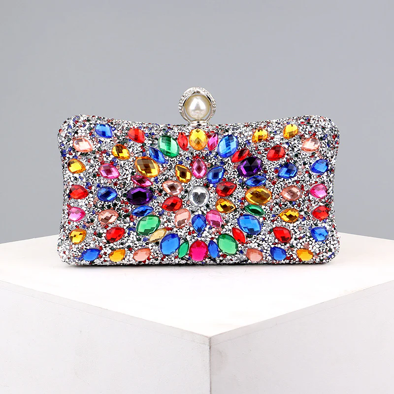 Casual Patchwork Chains Rhinestone Bags - Panekey