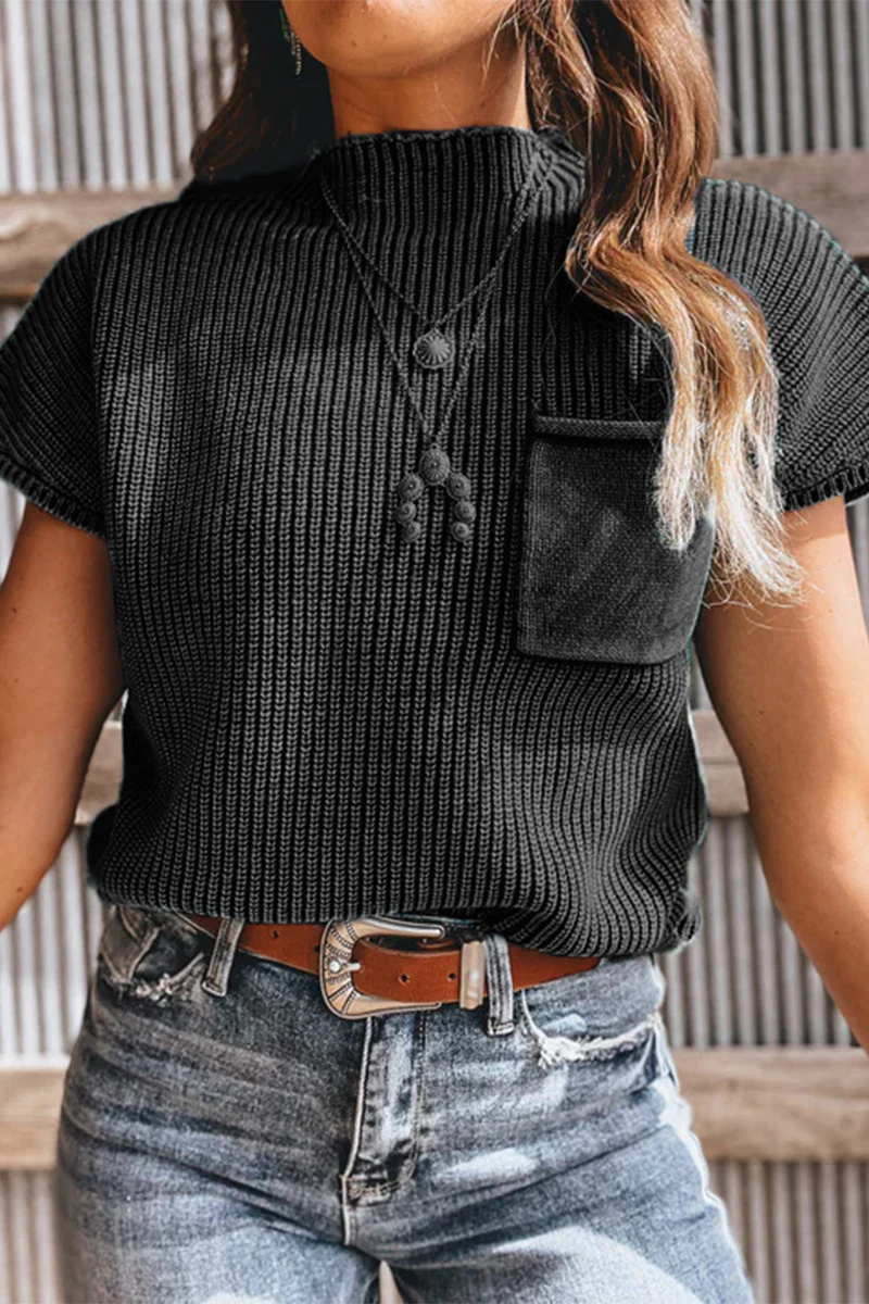 Casual Pocket Half A Turtleneck Sweaters(9 Colors) - Panekey