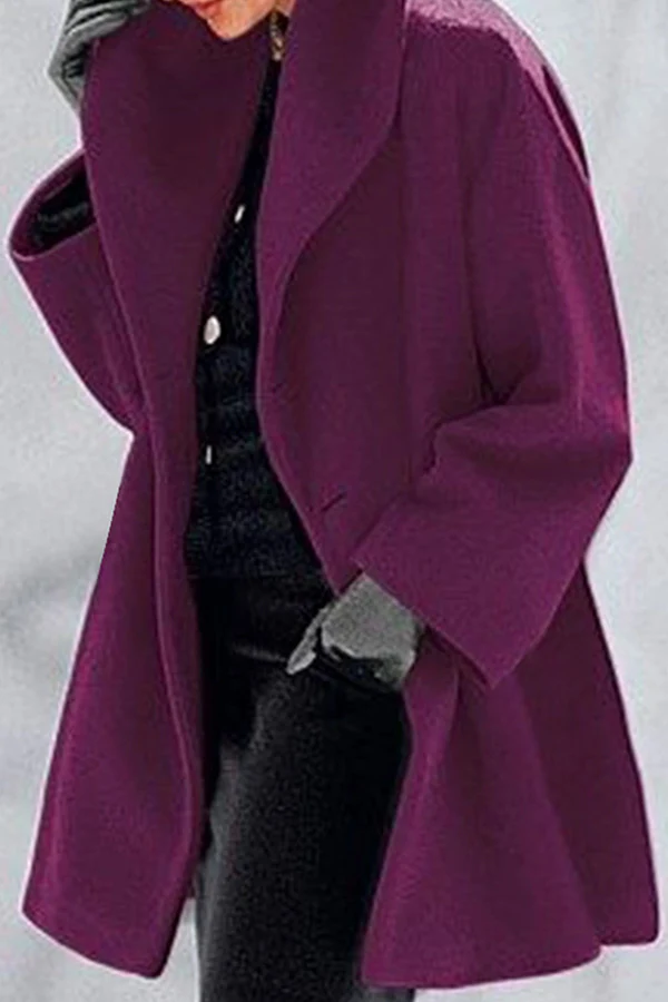 Casual Elegant Solid Patchwork Buttons Hooded Collar Outerwear(7 Colors) - Panekey