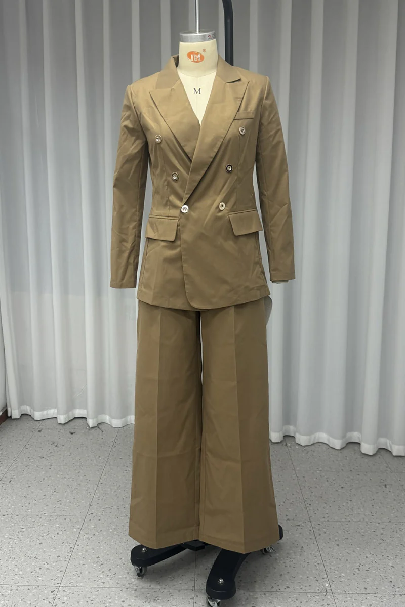 Casual Buttons Turn-back Collar Long Sleeve Two Pieces - Panekey