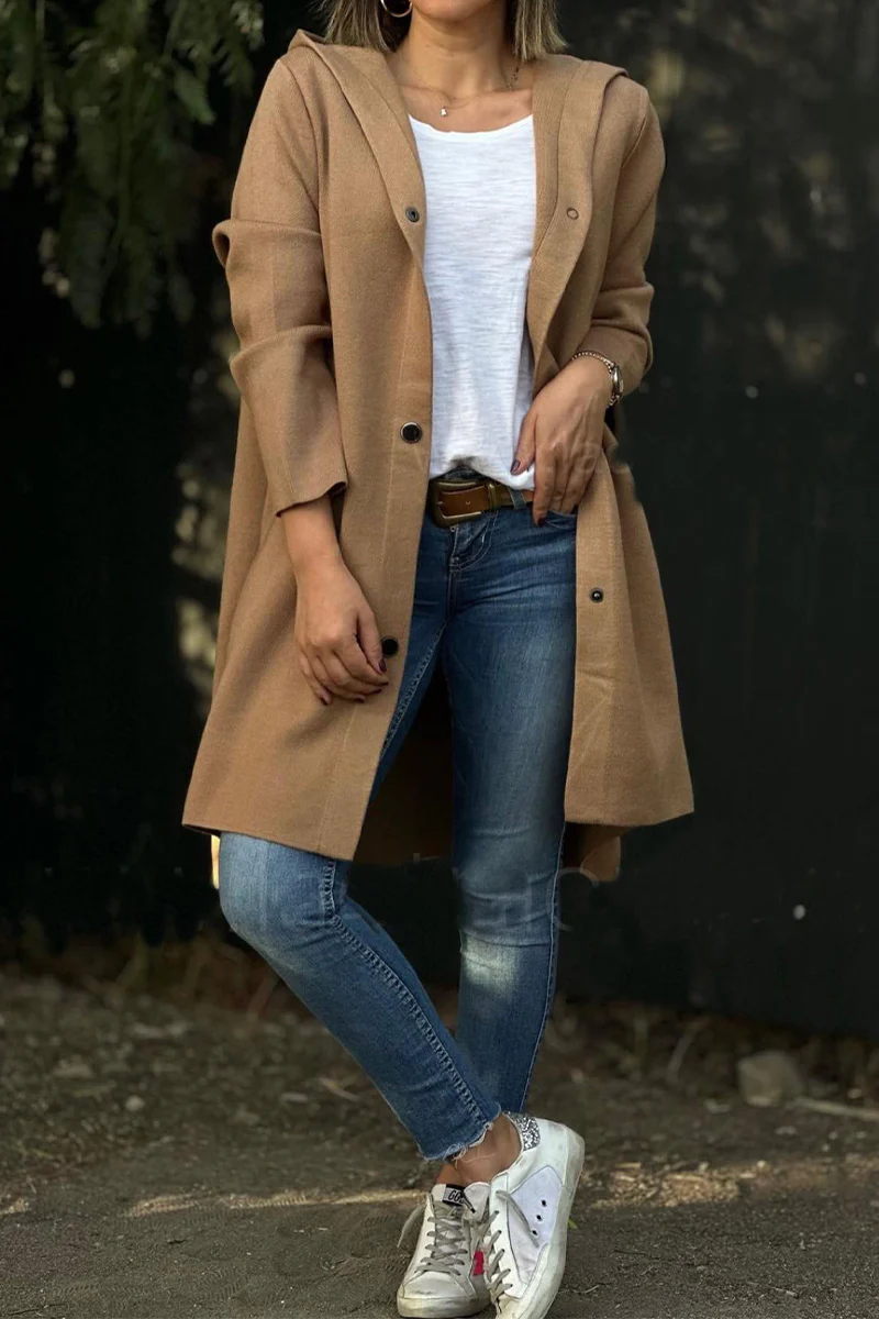 Casual Daily Pocket Buttons Hooded Outerwear(8 Colors) - Panekey