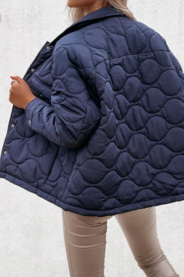 Casual Patchwork Pocket Buckle Turndown Collar Outerwear(3 Colors) - Panekey