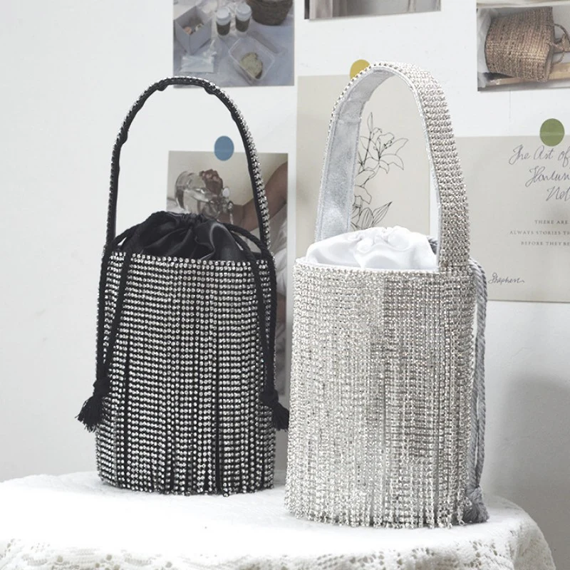 Casual Daily Party Patchwork Rhinestone Tassel Bags - Panekey