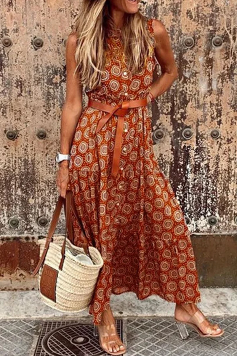 Casual Dot Buckle Basic Mandarin Collar A Line Dresses(3 Colors) - Panekey