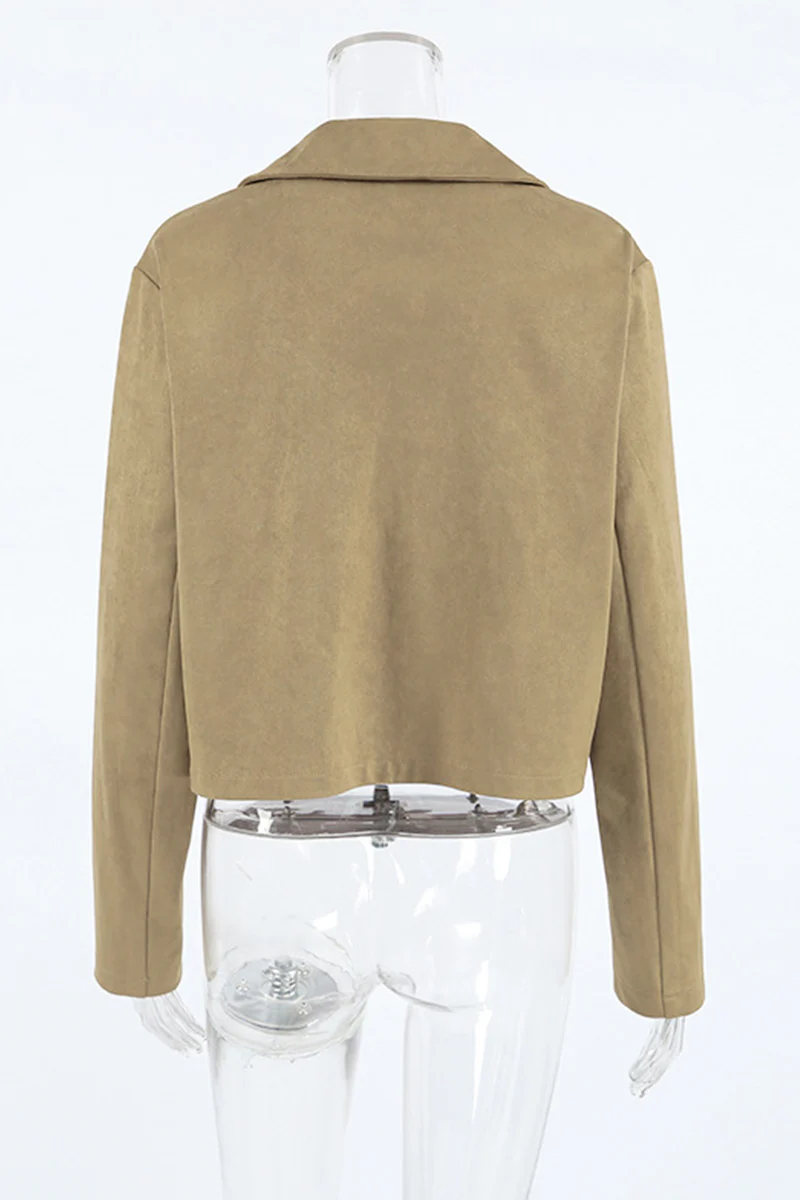 Casual Daily Buttons Turndown Collar Outerwear - Panekey