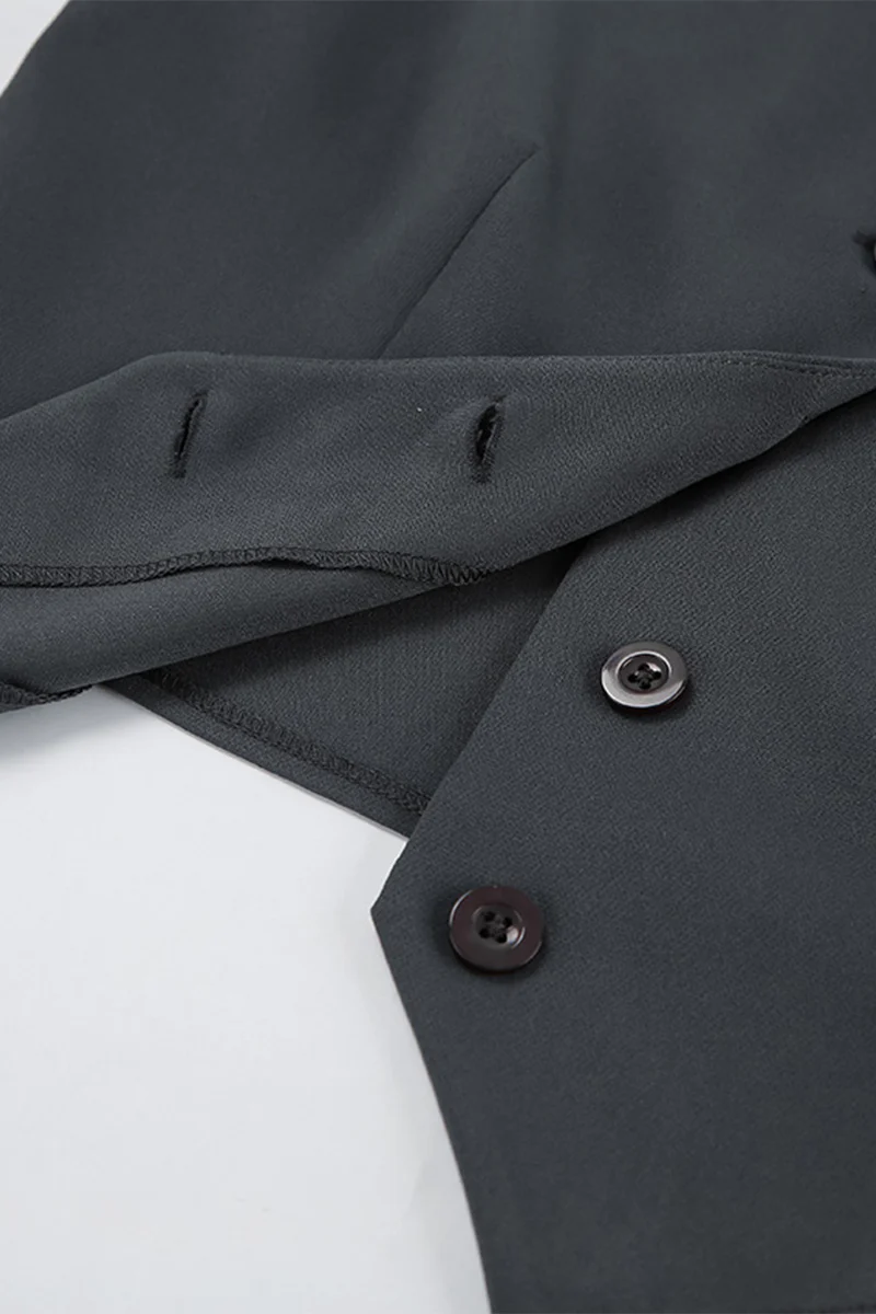 Casual Daily Buckle Ruched V Neck Sleeveless Two Pieces - Panekey