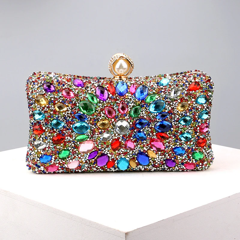 Casual Patchwork Chains Rhinestone Bags - Panekey
