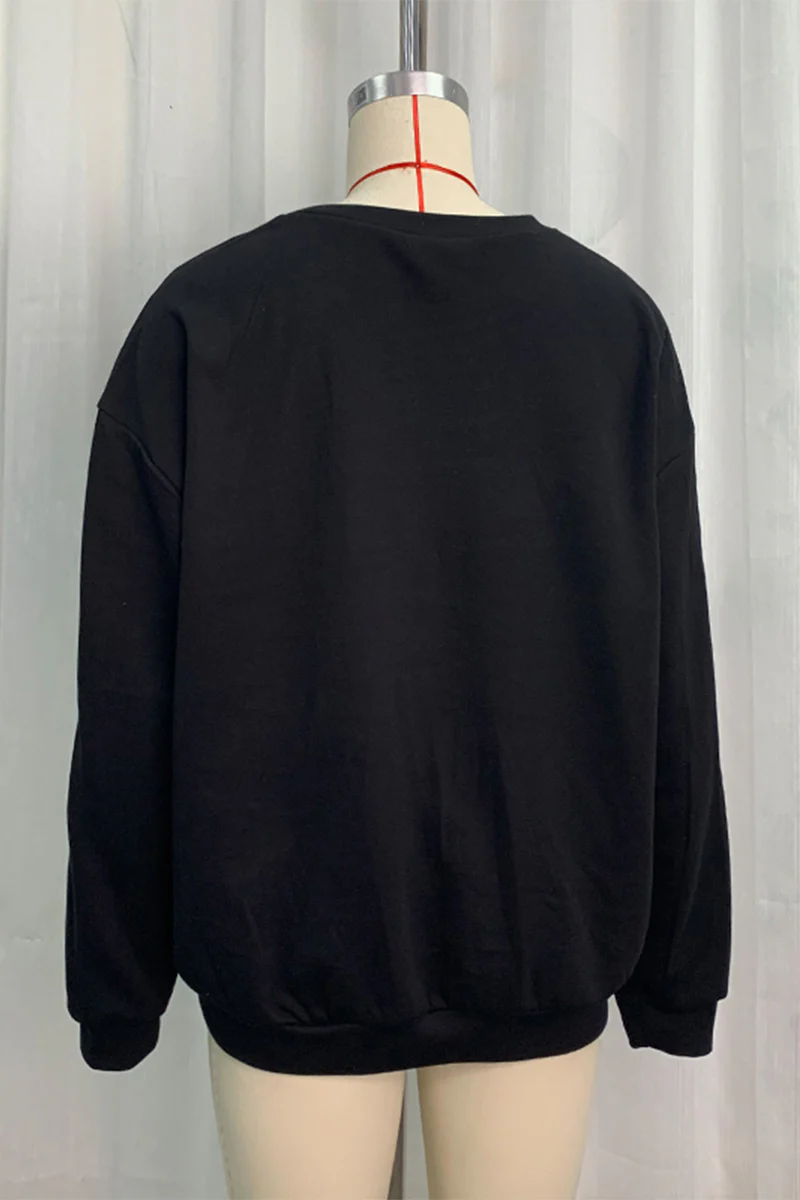 Casual Party Santa Claus Sequins O Neck Sweats(3 Colors) - Panekey