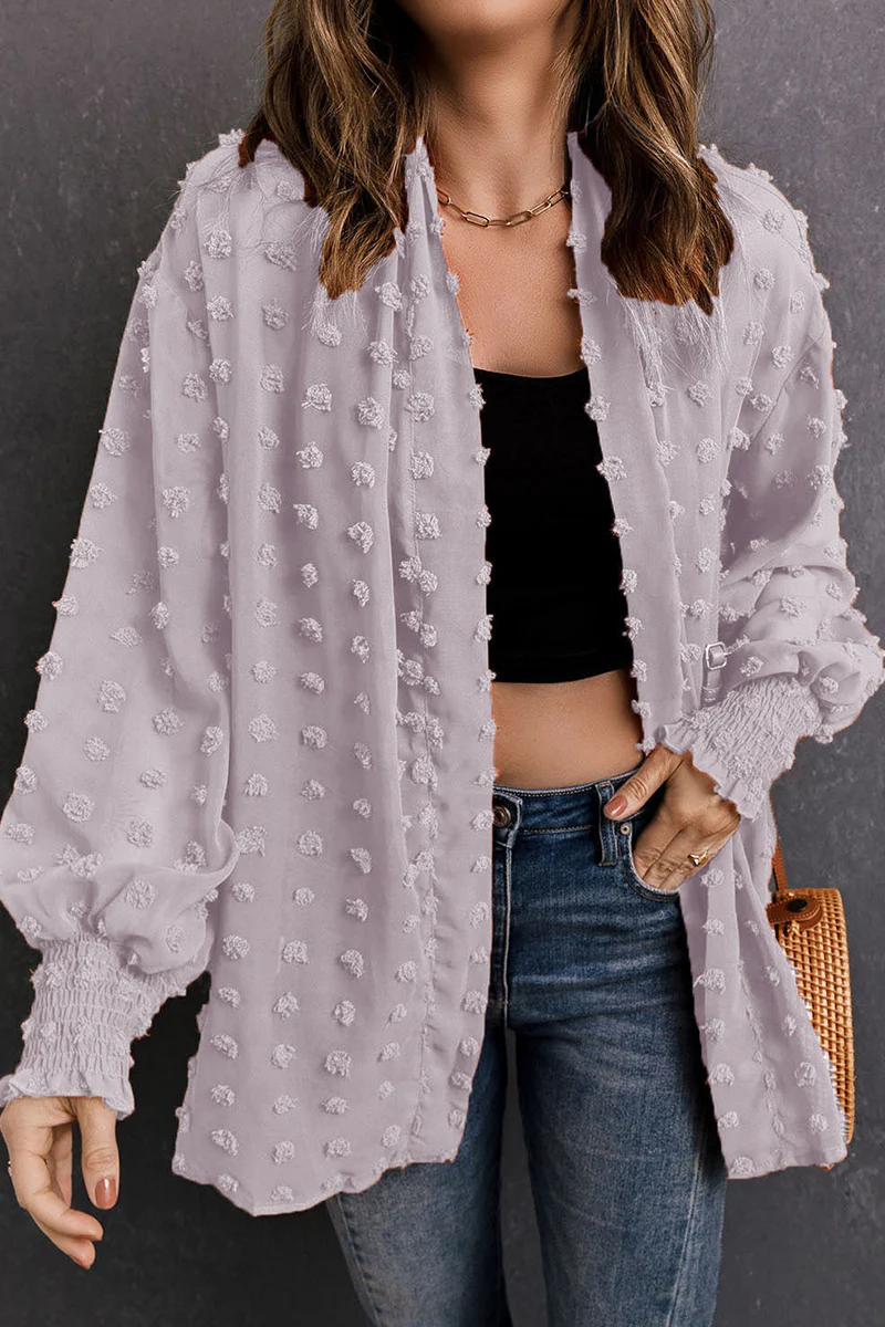 Casual Fur Ball Cardigan Collar Outerwear(3 Colors) - Panekey